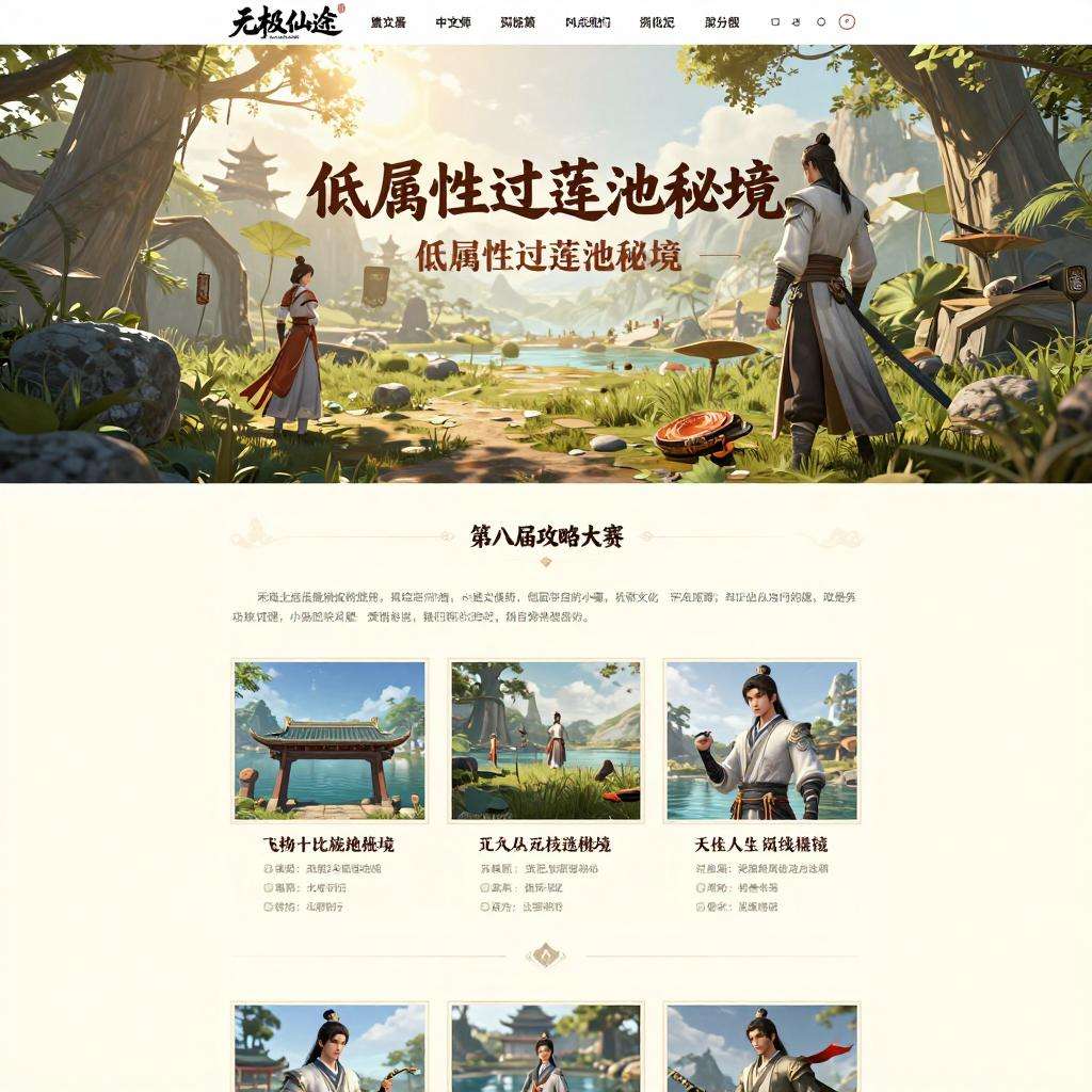 无极仙途【第八届攻略大赛之低属性过莲池秘境】