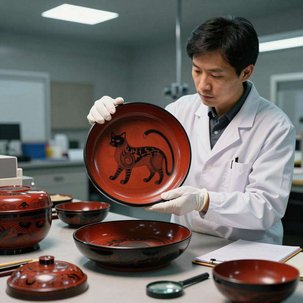 物华弥新物化弥新狸猫纹漆食盘文物渊源介绍 物华弥新物化弥新狸猫纹漆食盘文物渊源介绍第一张图