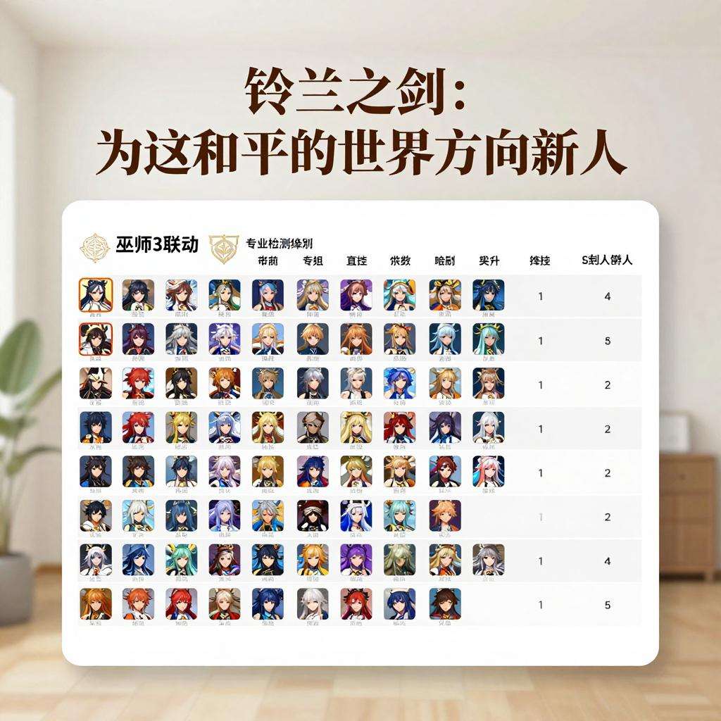 铃兰之剑：为这和平的世界面向新人的巫师3联动全角色T度榜，拒绝练错人