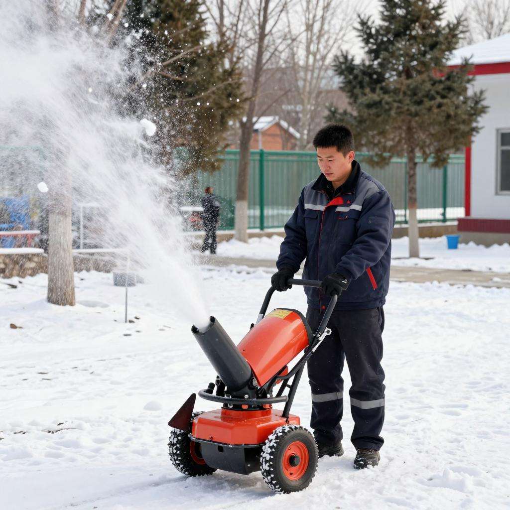 心动小镇小镇背着我们用快速造雪机！第一张图