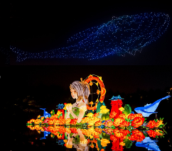 35米宽的花灯和1000台无人机,DNF手游点亮了大唐