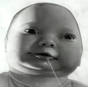 诡异的婴儿流口水黑白大头照，怎么就成为了网友摆烂专用表情包？