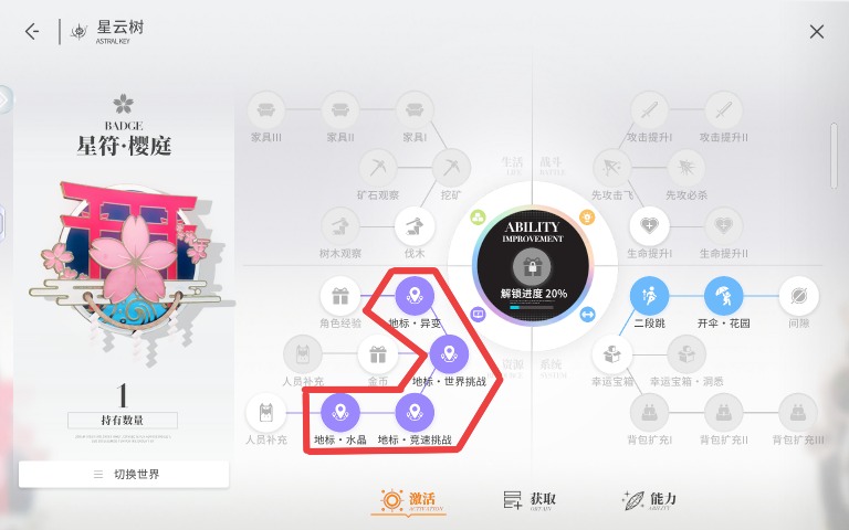 开放空间樱庭世界所有「XX地图」所在「异变空间」位置攻略