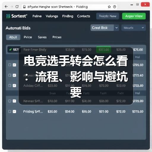 电竞选手转会怎么看:流程、影响与避坑要点
