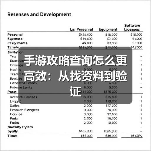 手游攻略查询怎么更高效:从找资料到验证信息的实用方法