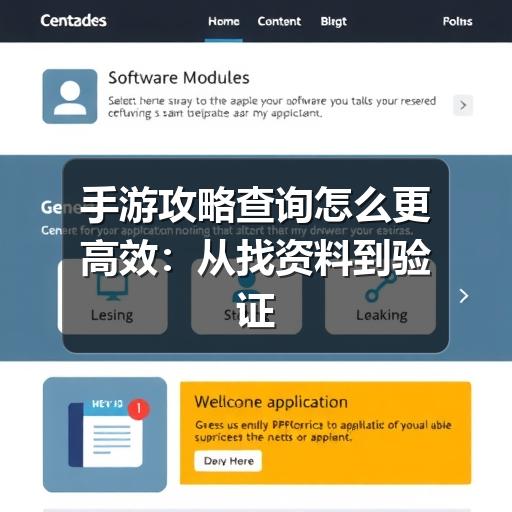 手游攻略查询怎么更高效:从找资料到验证信息的实用方法